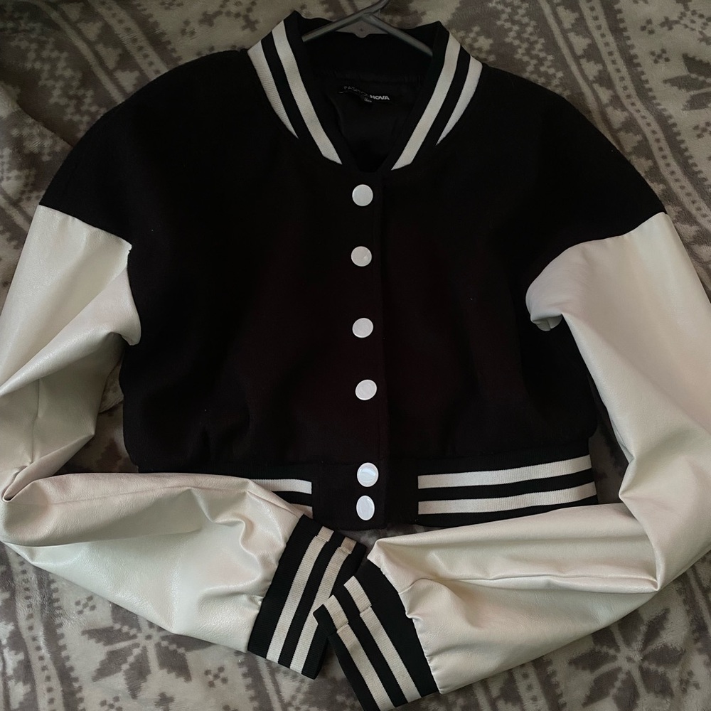 Black and White Varsity Jacket